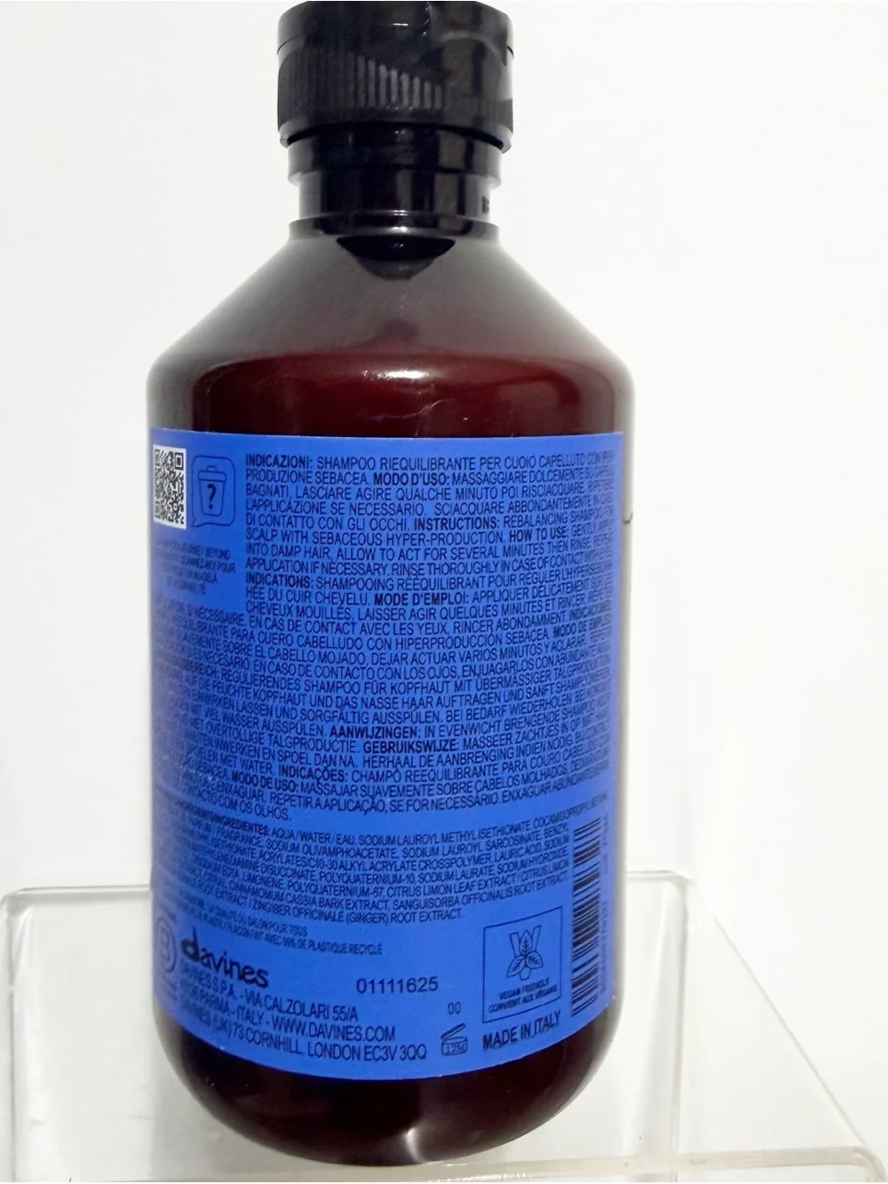 DAVINES NaturalTech Rebalancing Shampoo for Oily Scalp 8.45 fl oz (250mL)